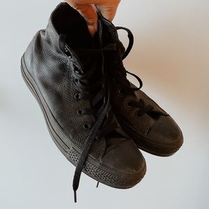 Leather Converse Hightops